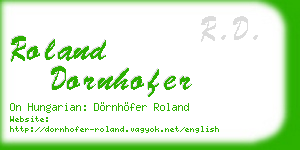 roland dornhofer business card