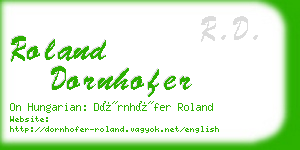 roland dornhofer business card